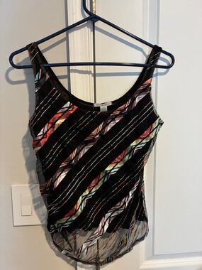 Charlotte Russe Multi-Stripe Sleeveless Top